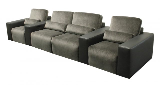 Largo Media room Cinema theater seat modern row combined upholstery