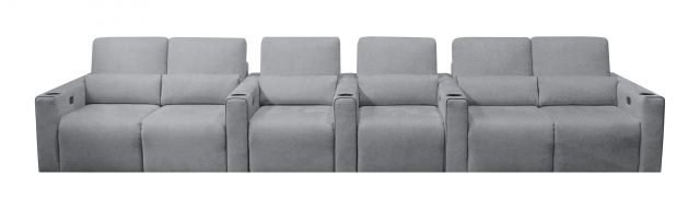 Largo Media room Cinema theater seat modern grey row