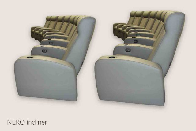 NERO incliner motorised chair - side view