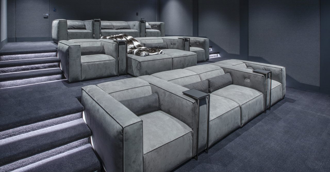 3 row luxury home cinema theater with luxury Cineak