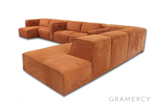 Media room Gramercy sofa