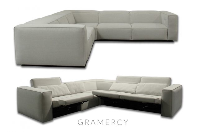Gramercy L-shape motorised sofa by Cineak