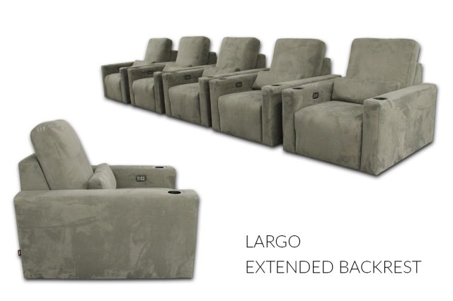 Largo extended backrest by Cineak private cinema