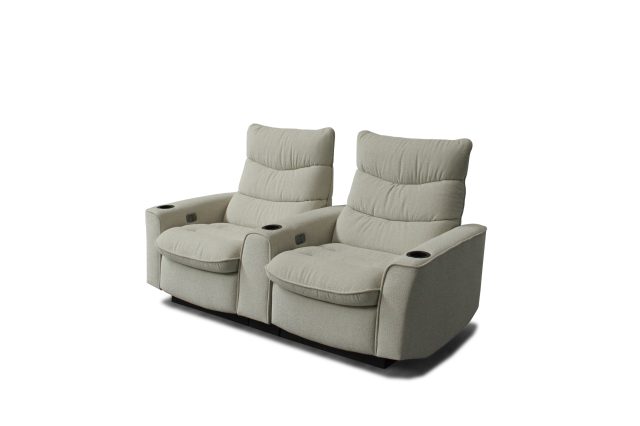 HARV luxury theater seating, duo seat in Rubelli fabric