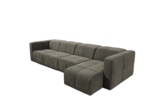 Mondrian fixes sofa for media rooms in a luxury fabric design