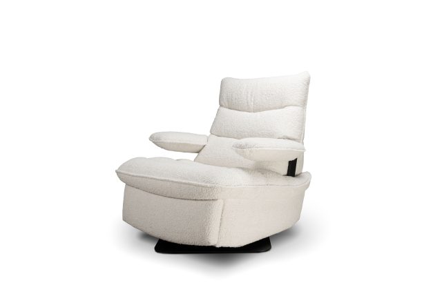 HARV design sofa relax on a swivel in teddy florian fabric