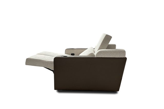 strato plus duo tone luxury cinema seat by Cineak open