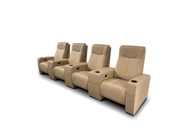 Ferrier Cineak luxury diamond stitching home theater seat beige